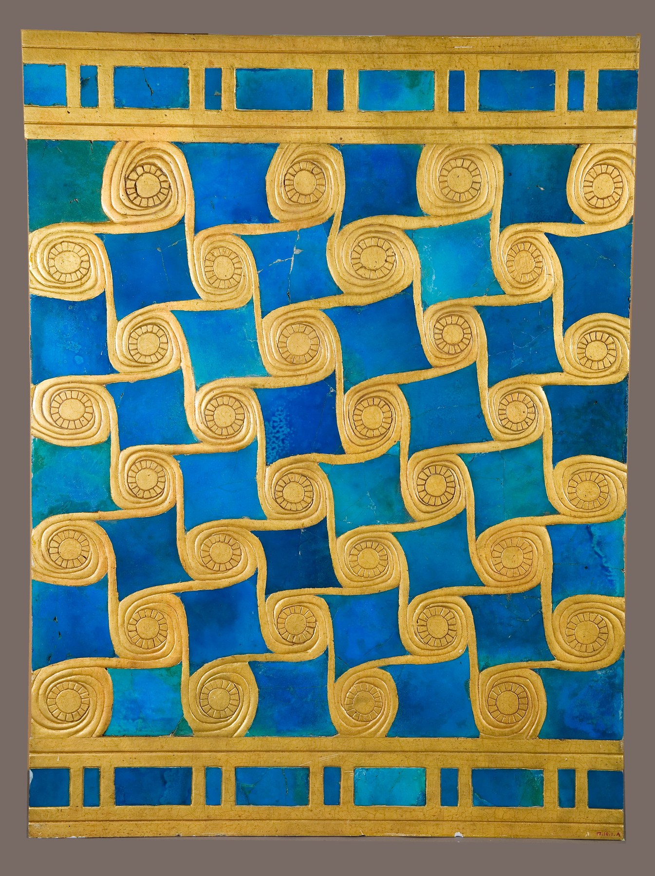 Blue and Gold Geometric Design