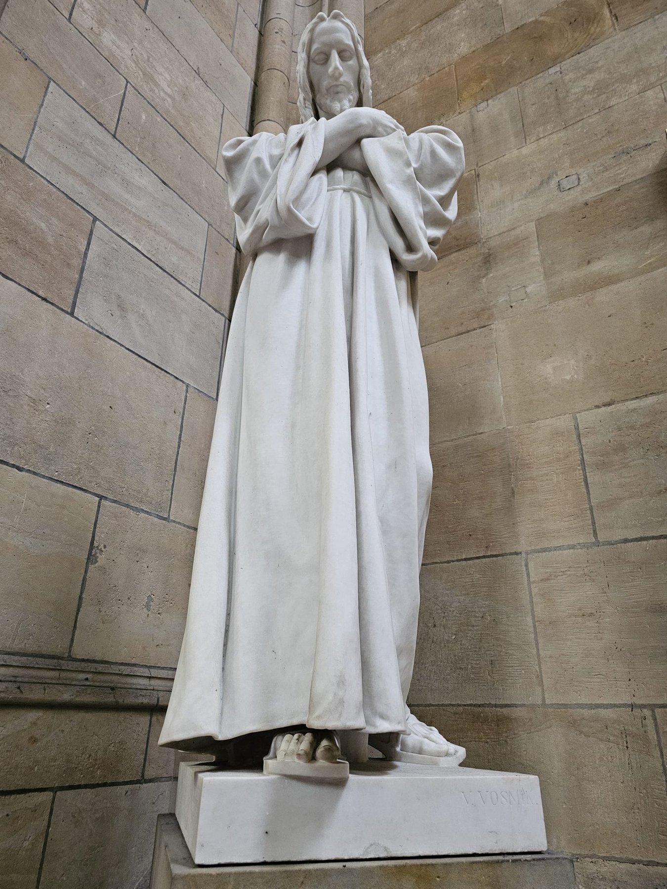 Draped Marble Statue