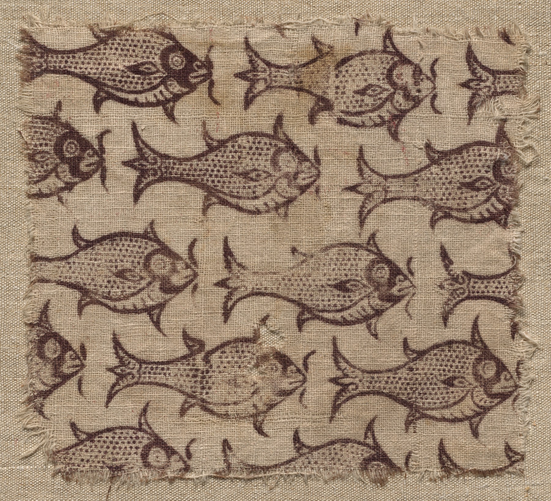 Fish-Motif Block Print