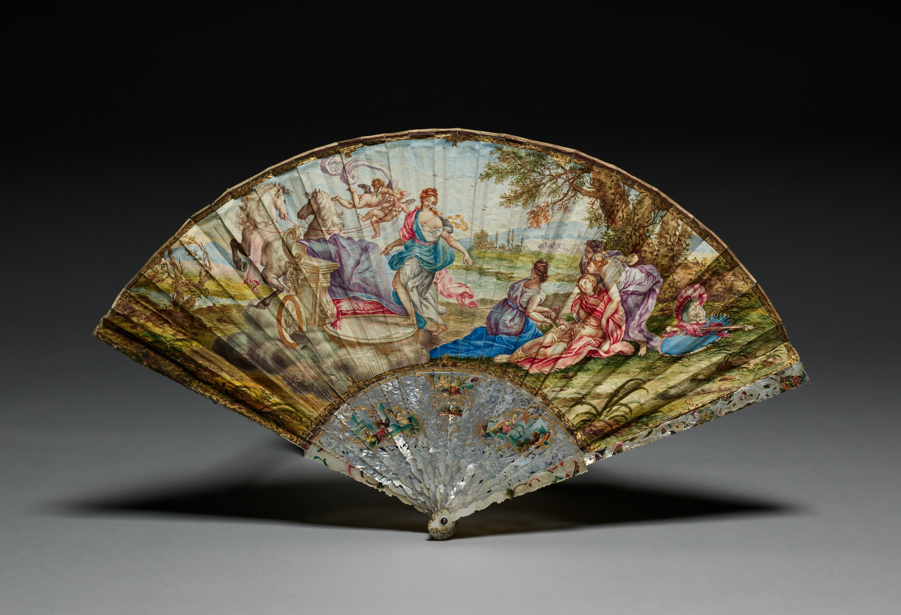 Painted Folding Fan