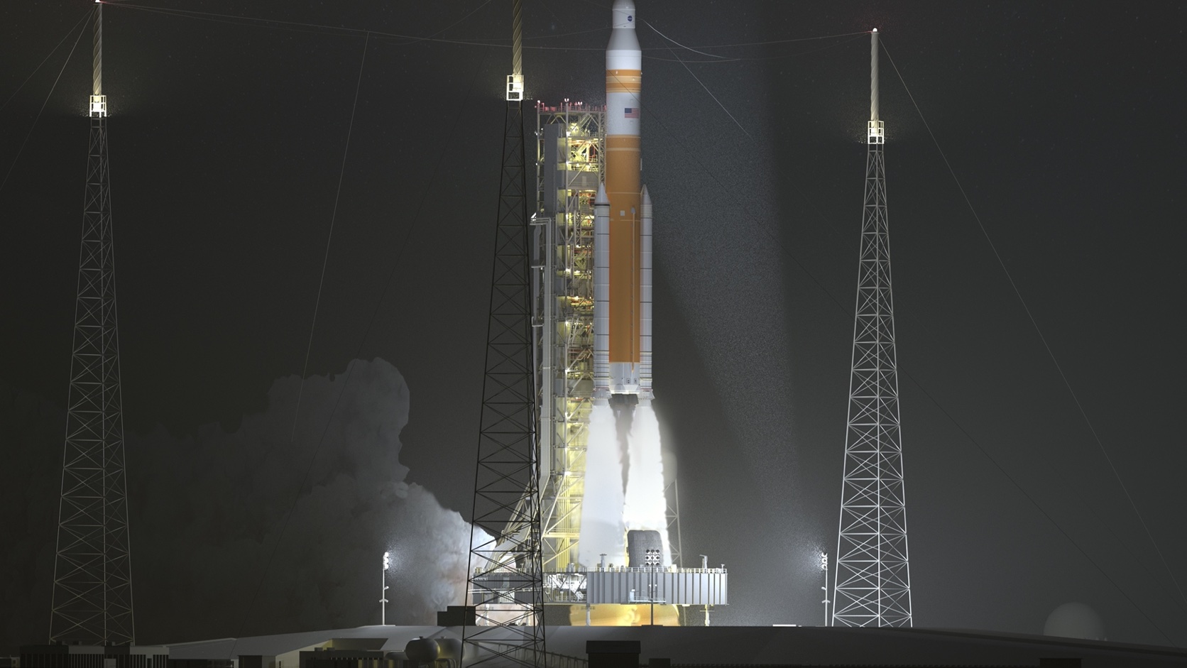 Night Rocket Launch
