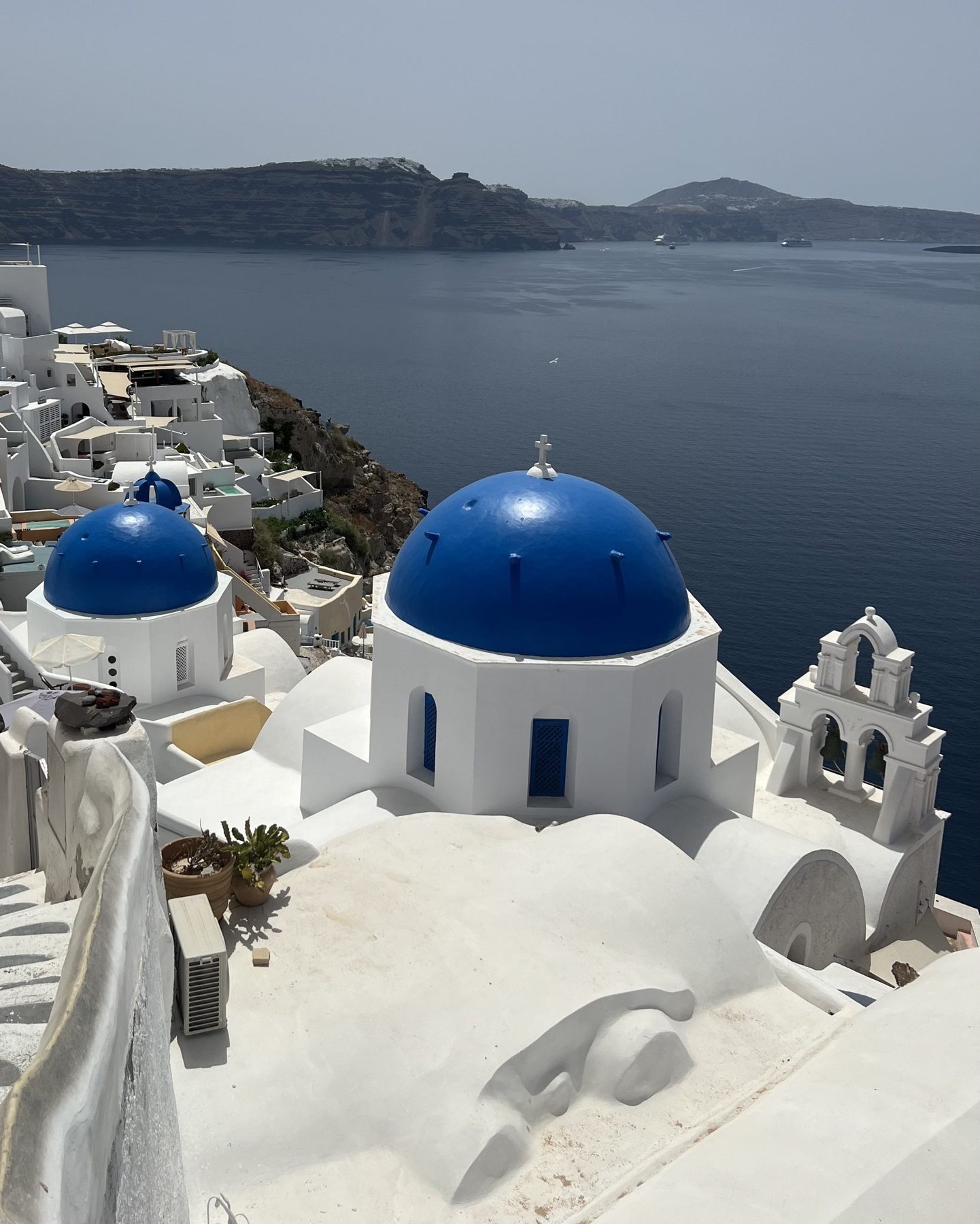 Santorini Blue Domes