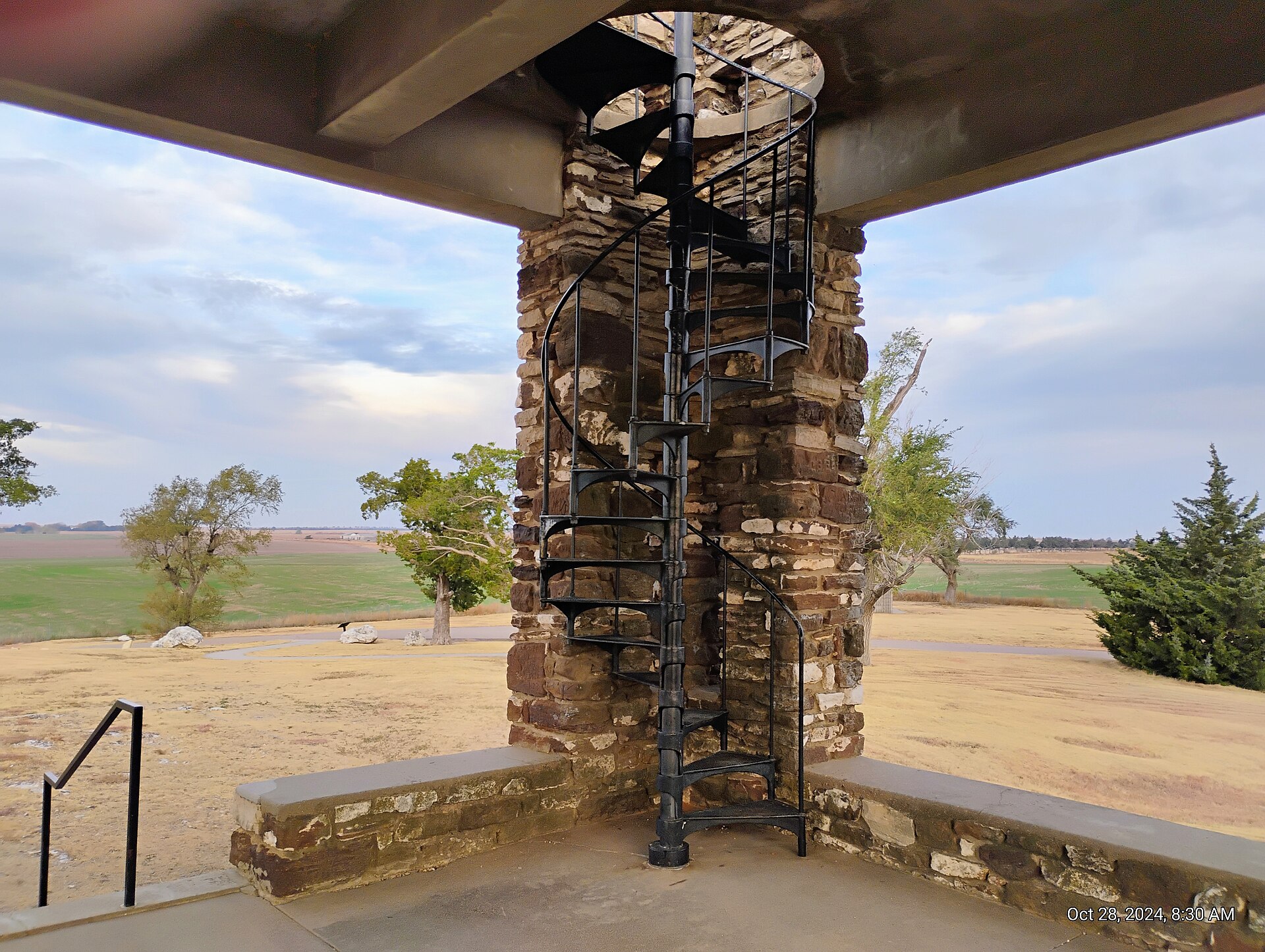 Spiral staircase leading up to the observation deck.jpg