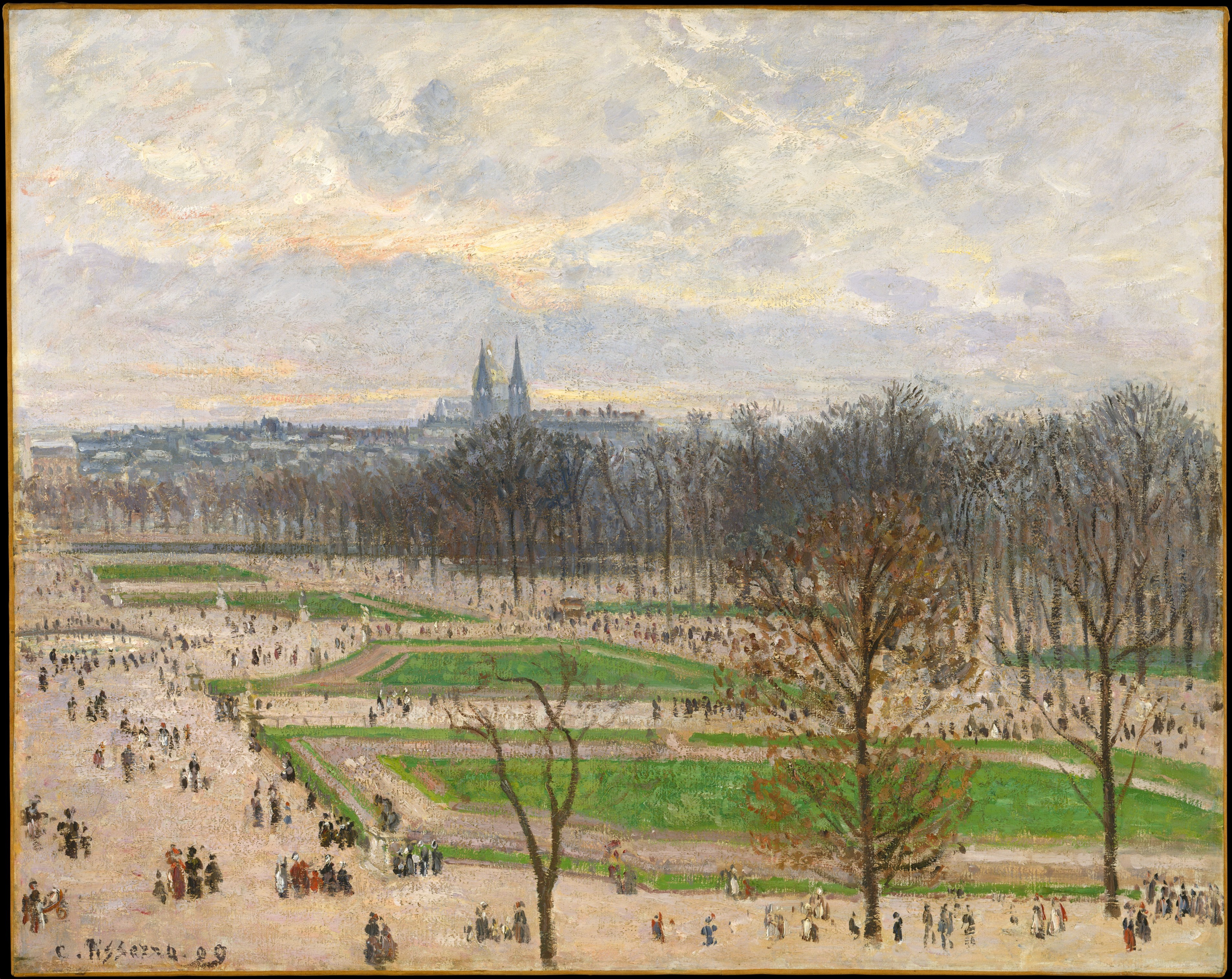 The Garden of the Tuileries on a Winter Afternoon