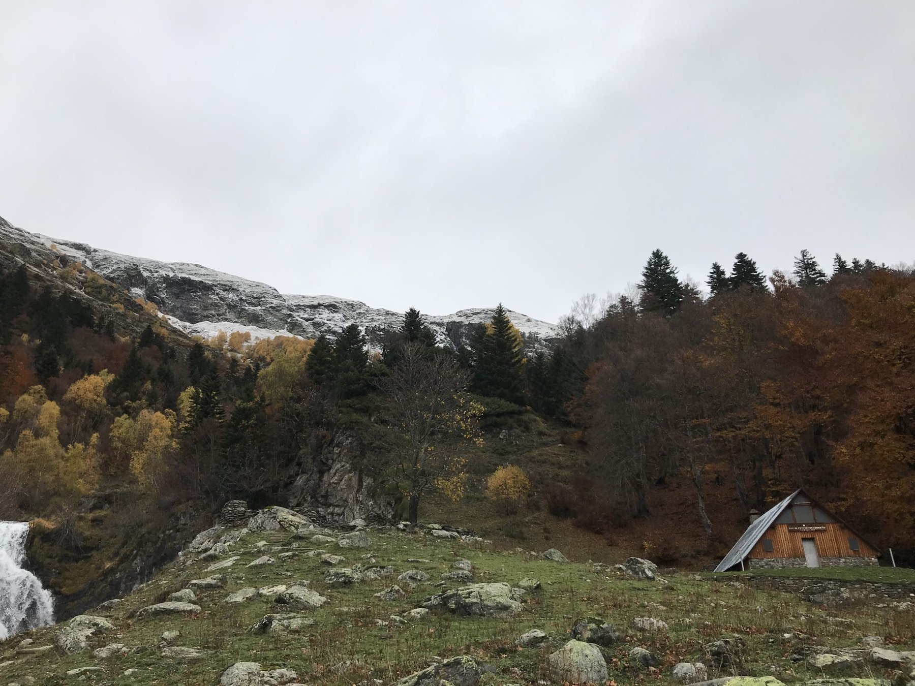 Mountain Cabin in Autumn